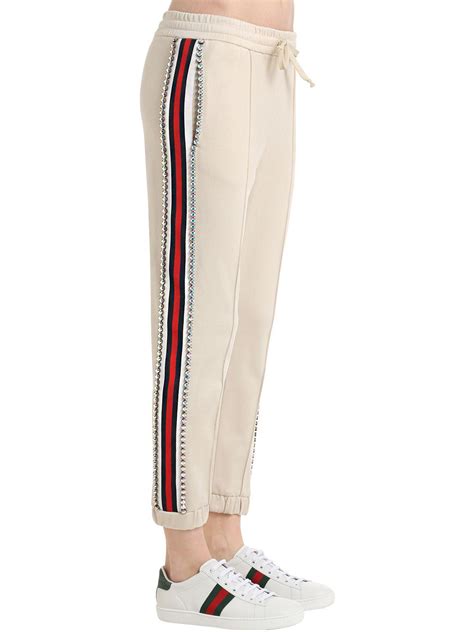 gucci pan|Gucci knitted track pants.